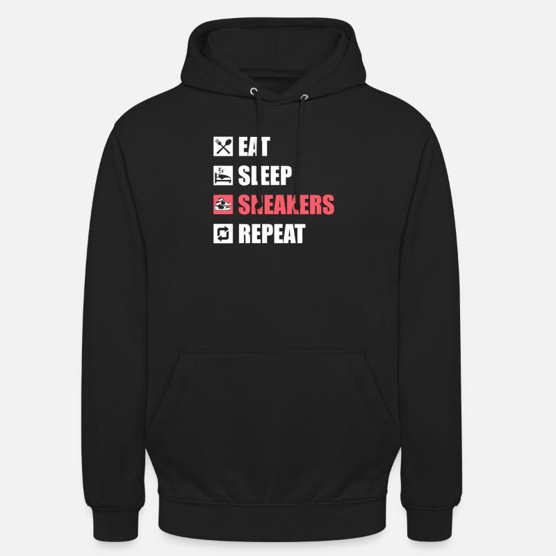 Sneakers Eat Sleep Repeat - Sweat-shirt à capuche unisexe - noir