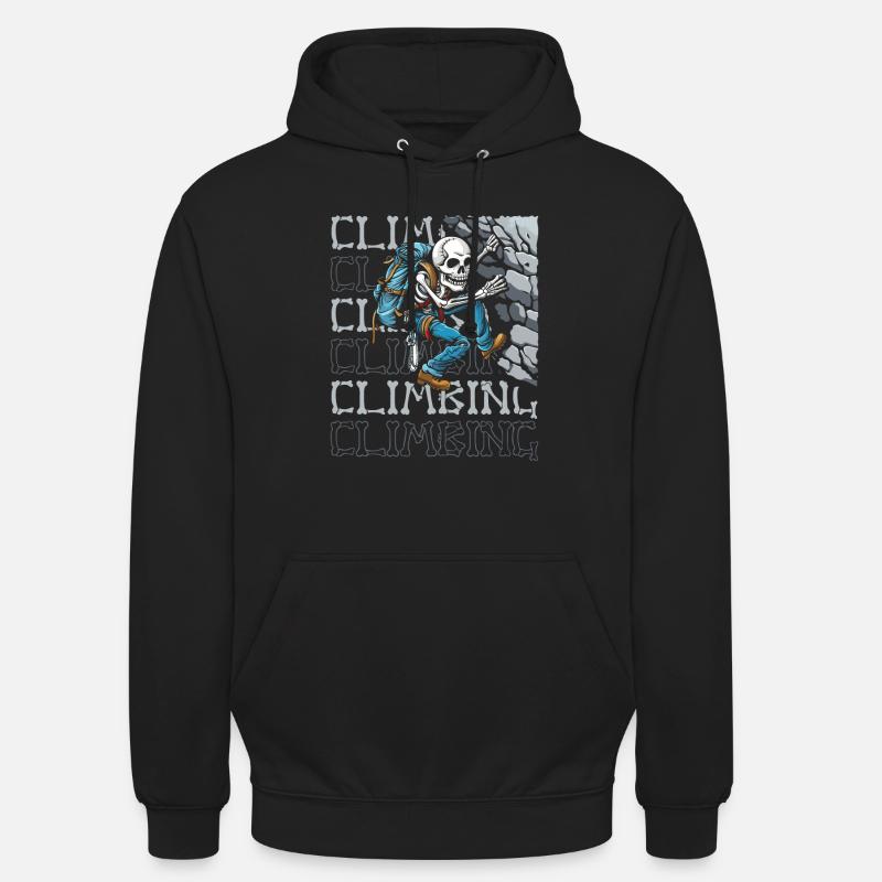 Grimpeur d’escalade - Sweat-shirt à capuche unisexe - noir