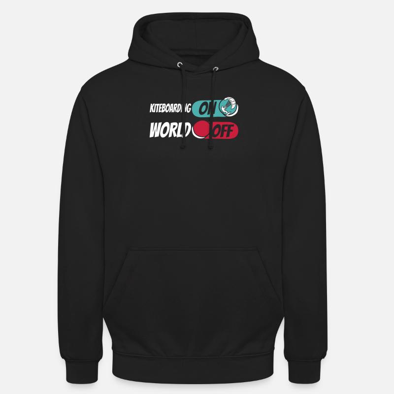 Kitesurfeur Kitesurf Kiting Kitesurf - Sweat-shirt à capuche unisexe - noir