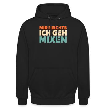 Ingénieur du son Ingénieur du son - Sweat-shirt à capuche unisexe - noir - Devant - Alina (178cm) & Michal (187cm)