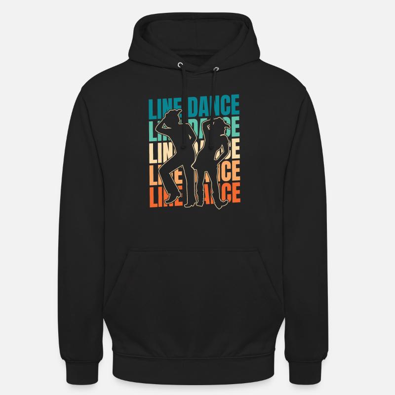 Danse en ligne - Sweat-shirt à capuche unisexe - noir