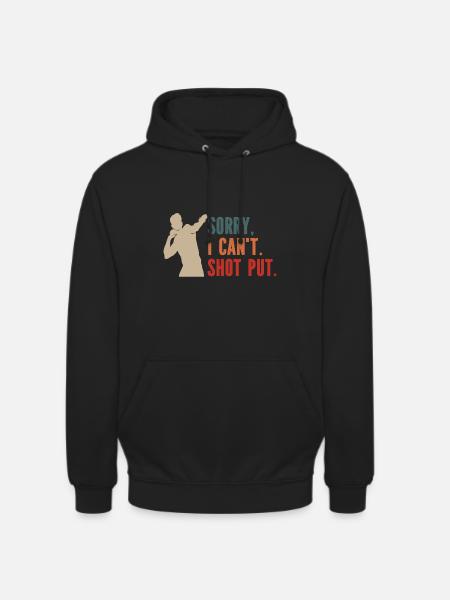 Lancer du poids Athlétisme - Sweat-shirt à capuche unisexe - noir