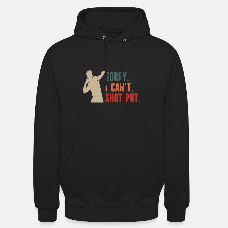 Kugelstoßen Werfen Leichtathletik - Unisex Hoodie - Schwarz