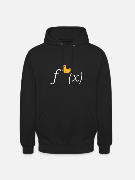 Duck derivation math joke (without text) - Unisex Hoodie - black