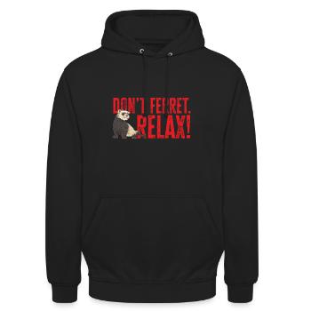 Furet, propriétaire de furet - Sweat-shirt à capuche unisexe - noir - Devant - Alina (178cm) & Michal (187cm)