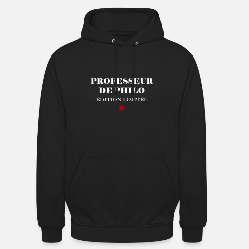 Professeur de philo - Sweat-shirt à capuche unisexe - noir