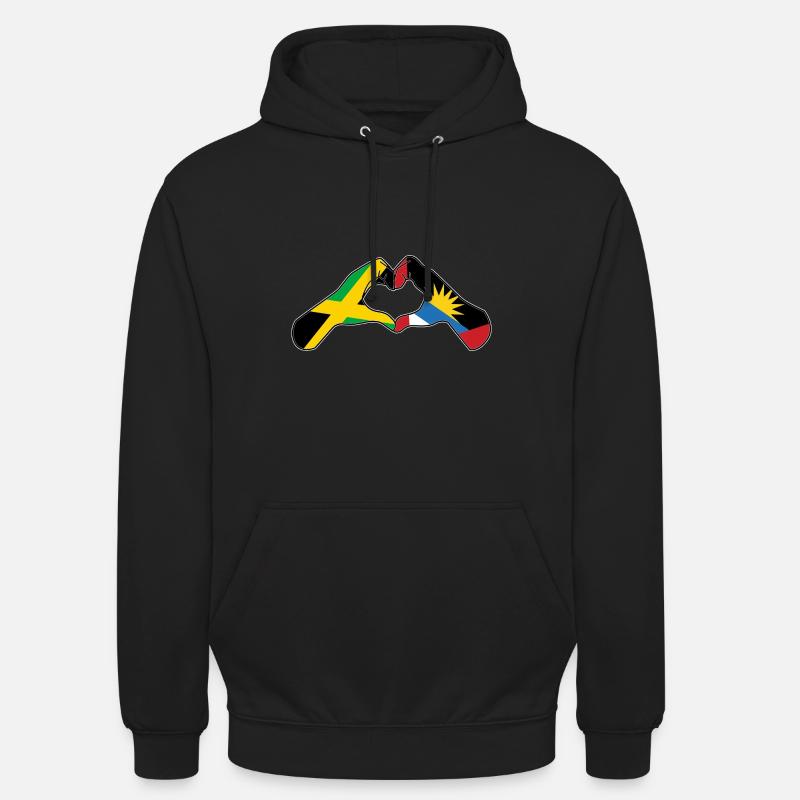 Drapeau d’Antigua-et-Barbuda - Sweat-shirt à capuche unisexe - noir