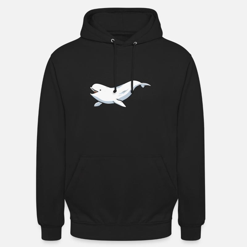 Weißwal Beluga Wal - Unisex Hoodie - Schwarz
