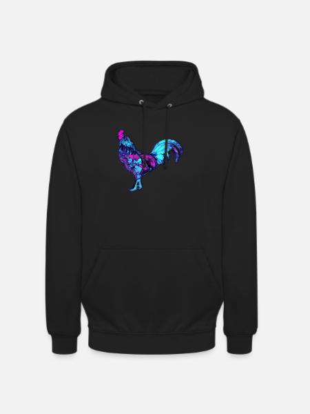 Bunter Hahn Hahn - Unisex Hoodie - Schwarz