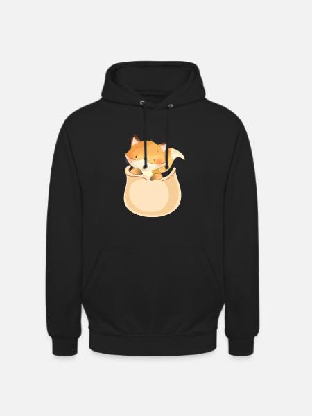 Marsupium Baby Red Fox - Unisex Hoodie - black