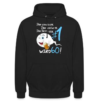 Die Legende feiert Geburtstag und wird 60! - Unisex Hoodie - Schwarz - Vorne - Alina (178cm) & Michal (187cm)