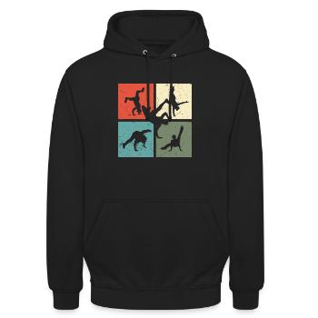 Breakdance BBoy BGirl Streetdance Breakdance - Sweat-shirt à capuche unisexe - noir - Devant - Alina (178cm) & Michal (187cm)