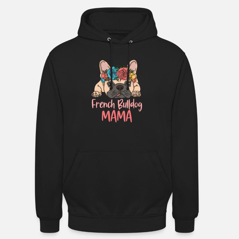 FRENCHIE MAMA - Sweat-shirt à capuche unisexe - noir
