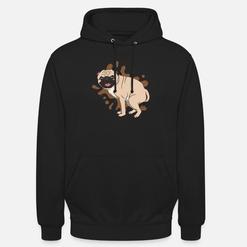 Carlin caca tas de caca - Sweat-shirt à capuche unisexe - noir