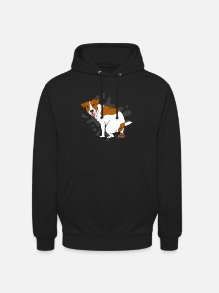 JACK RUSSELL TERRIER poops poop pile - Unisex Hoodie - black