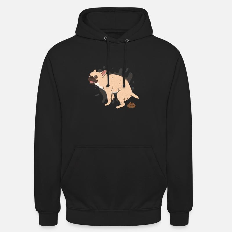 FRENCHIE kackt Kackhaufen - Unisex Hoodie - Schwarz