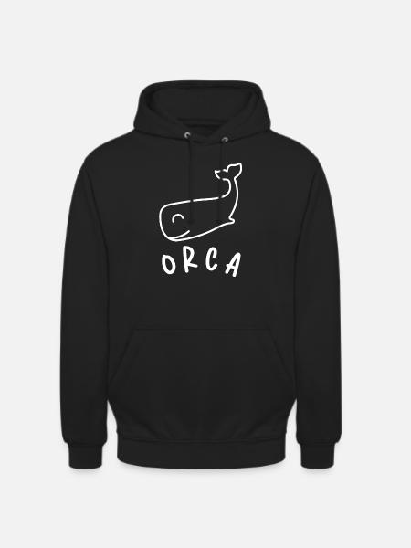 Nous aimons l’épaulard - Sweat-shirt à capuche unisexe - noir
