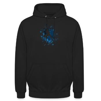 Tennis Ready To Play Color Splash - Unisex Hoodie - Schwarz - Vorne - Alina (178cm) & Michal (187cm)