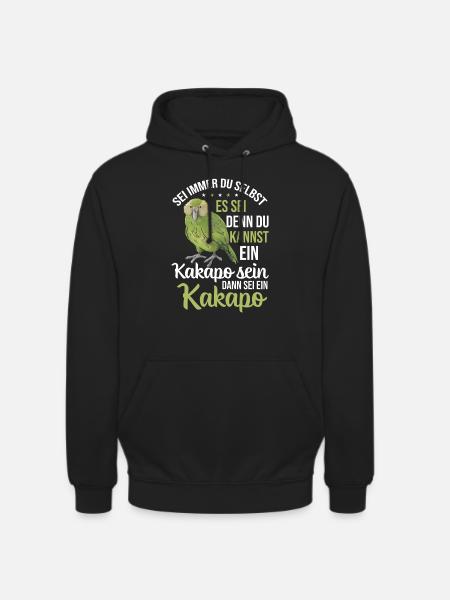 Sei ein Kakapo Papagei - Unisex Hoodie - Schwarz