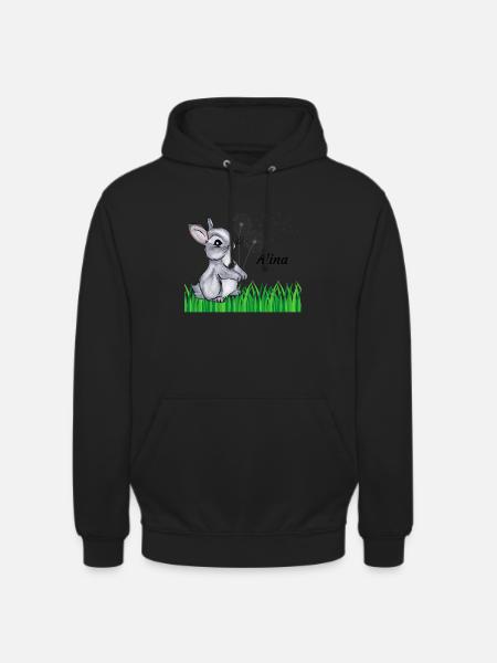 Rabbit Name Gift Alina - Unisex Hoodie - black