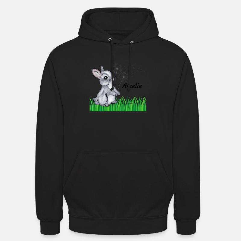 Nom de lapin Cadeau Amélie - Sweat-shirt à capuche unisexe - noir