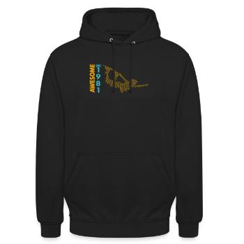 Awesome since 1981. Wakeboard Lifestyle - Unisex Hoodie - Schwarz - Vorne - Alina (178cm) & Michal (187cm)