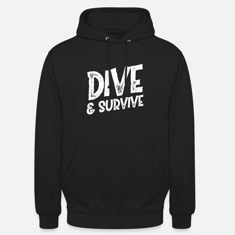 Plongée & Survie - Dodgeball - Sweat-shirt à capuche unisexe - noir