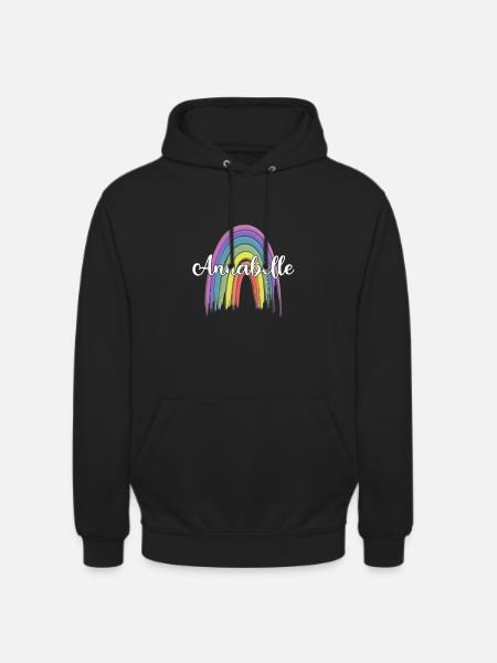 ANNABELLE Rainbow Cursive - Unisex Hoodie - black