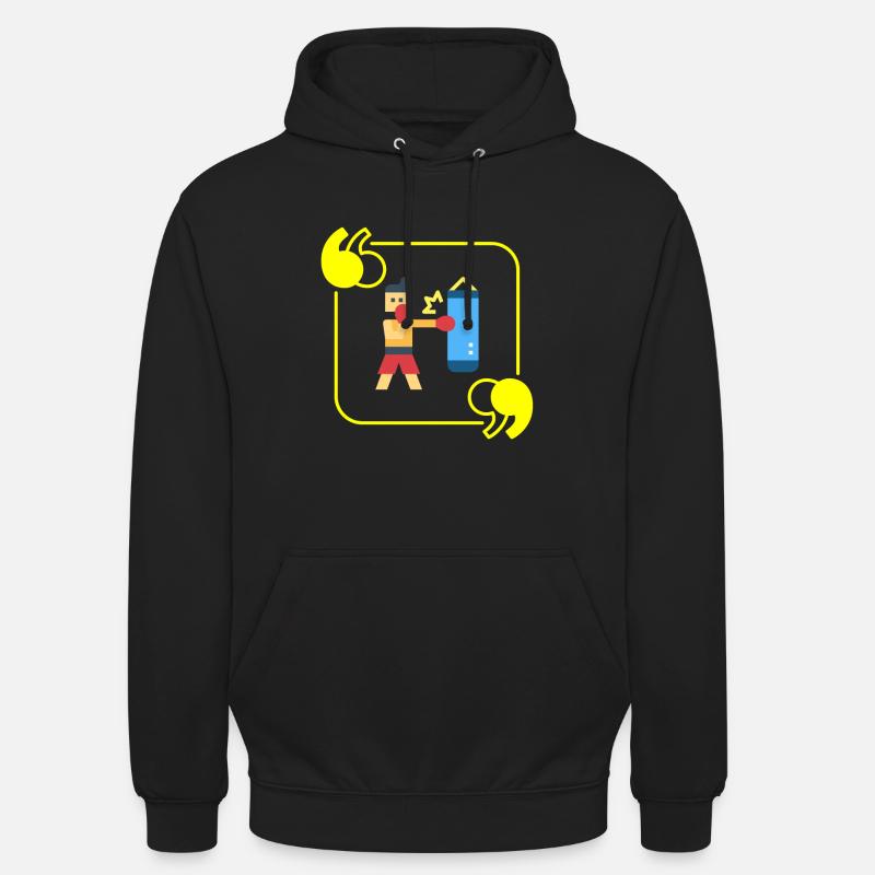 Boxing Pixel - Boxer Geschenkidee - Unisex Hoodie - Schwarz