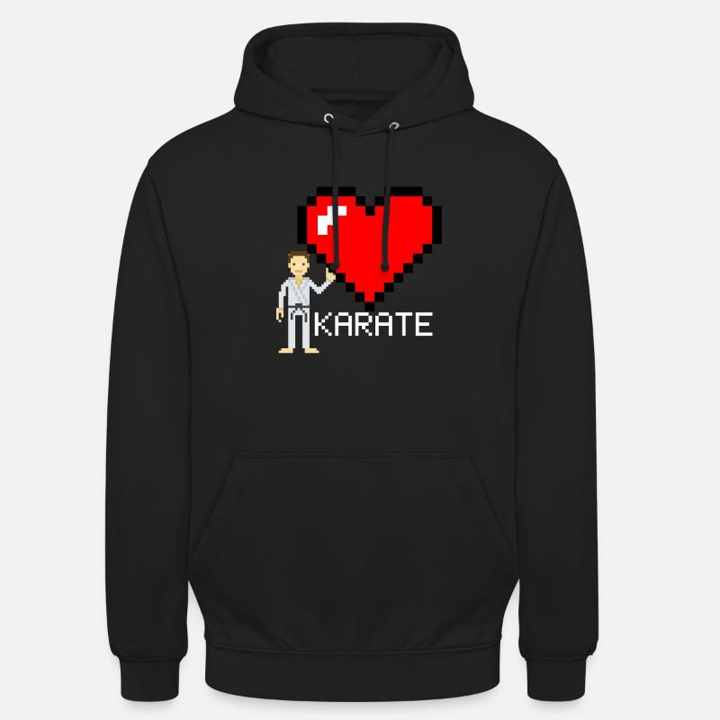 Karate Pixel - Karate Geschenkidee - Unisex Hoodie - Schwarz