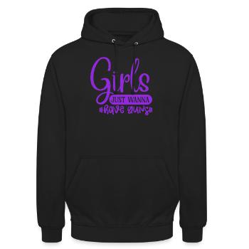 Gym - Unisex Hoodie - Schwarz - Vorne - Alina (178cm) & Michal (187cm)