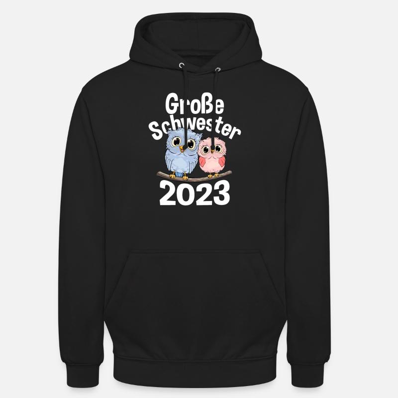Mädchen Kinder Große Schwester 2023 Eulen Eule Unisex Hoodie