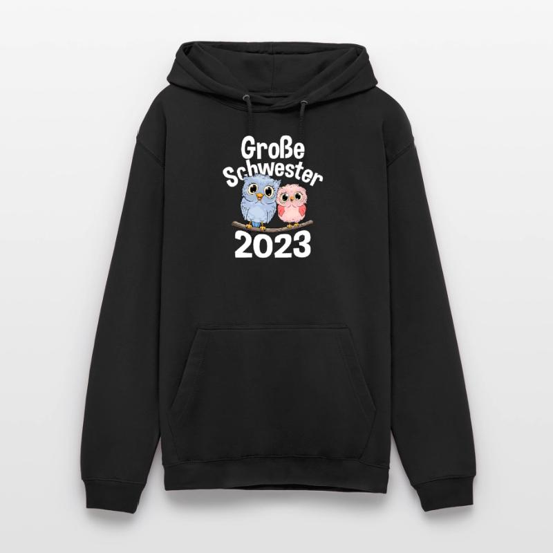 Mädchen Kinder Große Schwester 2023 Eulen Eule Unisex Hoodie