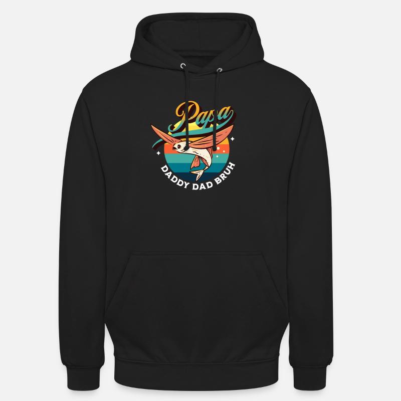 Papa Daddy Dad Bruh - Sweat-shirt à capuche unisexe - noir