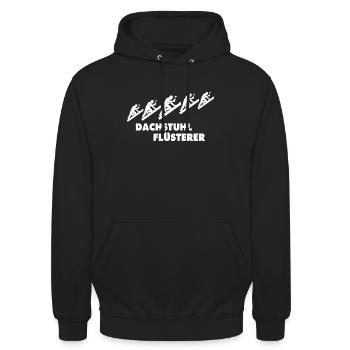 Dachdecker Dachdecken - Unisex Hoodie - Schwarz - Vorne - Alina (178cm) & Michal (187cm)