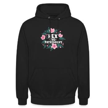 Hex The Patriarchy - Unisex Hoodie - Schwarz - Vorne - Alina (178cm) & Michal (187cm)