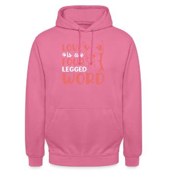 Chihuahua Liebe Vierbeiner Wort Lustiger - Unisex Hoodie - Pink - Vorne - Alina (178cm) & Michal (187cm)