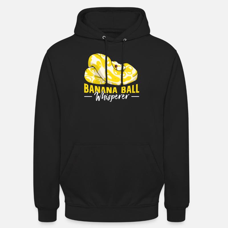 Banane boule Python Chuchoteur - Sweat-shirt à capuche unisexe - noir