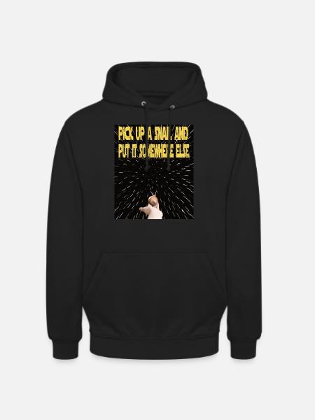 Escargot spatial Escargot spatial Levage - Sweat-shirt à capuche unisexe - noir