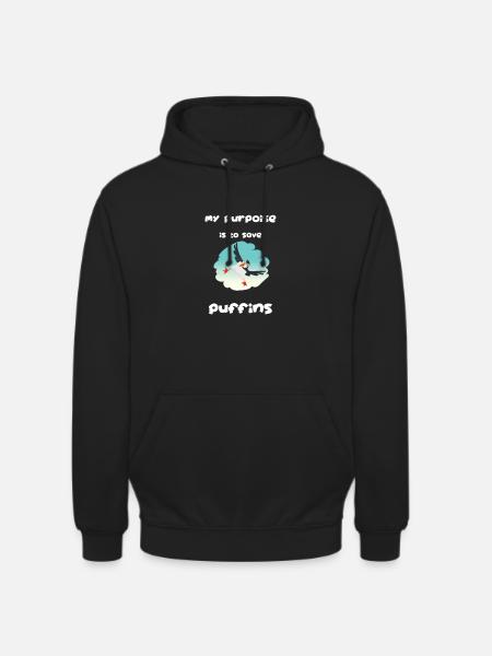Macareux moines - Sweat-shirt à capuche unisexe - noir