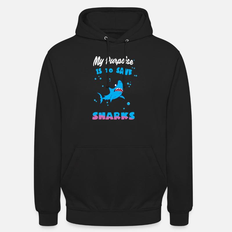 Requin Requin Plongeur Requin - Sweat-shirt à capuche unisexe - noir
