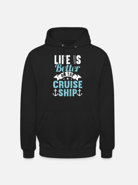 Croisière Croisière Vacances Mer - Sweat-shirt à capuche unisexe - noir