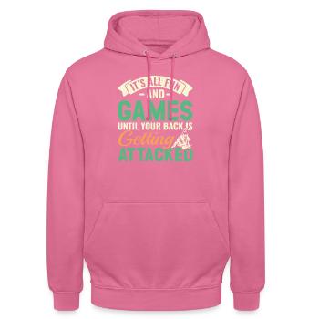 BJJ Brazilian Jiu-Jitsu - Unisex Hoodie - pink - Front - Alina (178cm) & Michal (187cm)