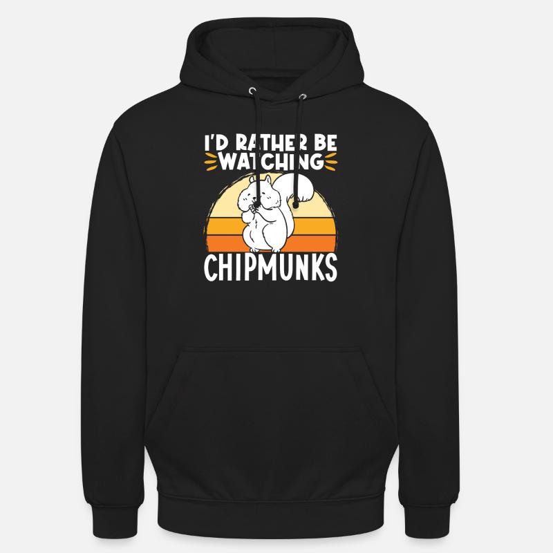Cadeau de rongeur chipmunk - Sweat-shirt à capuche unisexe - noir
