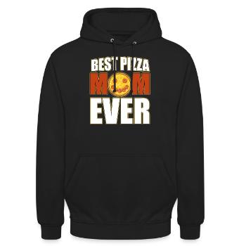 Beste Pizza Mama - Unisex Hoodie - Schwarz - Vorne - Alina (178cm) & Michal (187cm)
