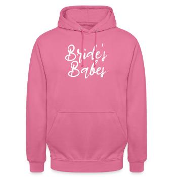 Brides Babes Jungesellinnenabschied JGA - Unisex Hoodie - Pink - Vorne - Alina (178cm) & Michal (187cm)