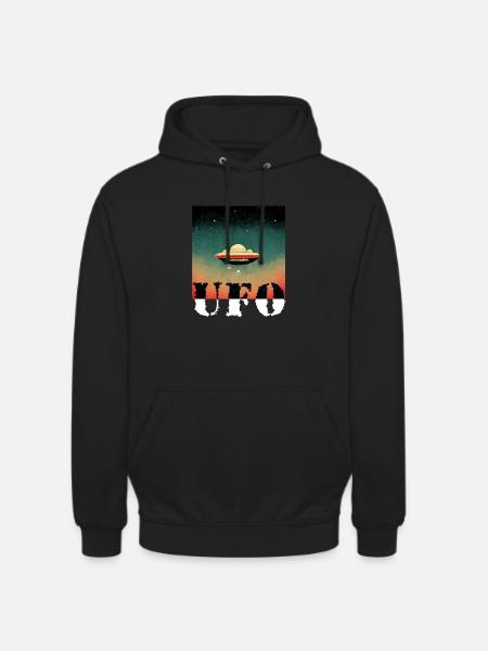 UFO Retro - Unisex Hoodie - Schwarz