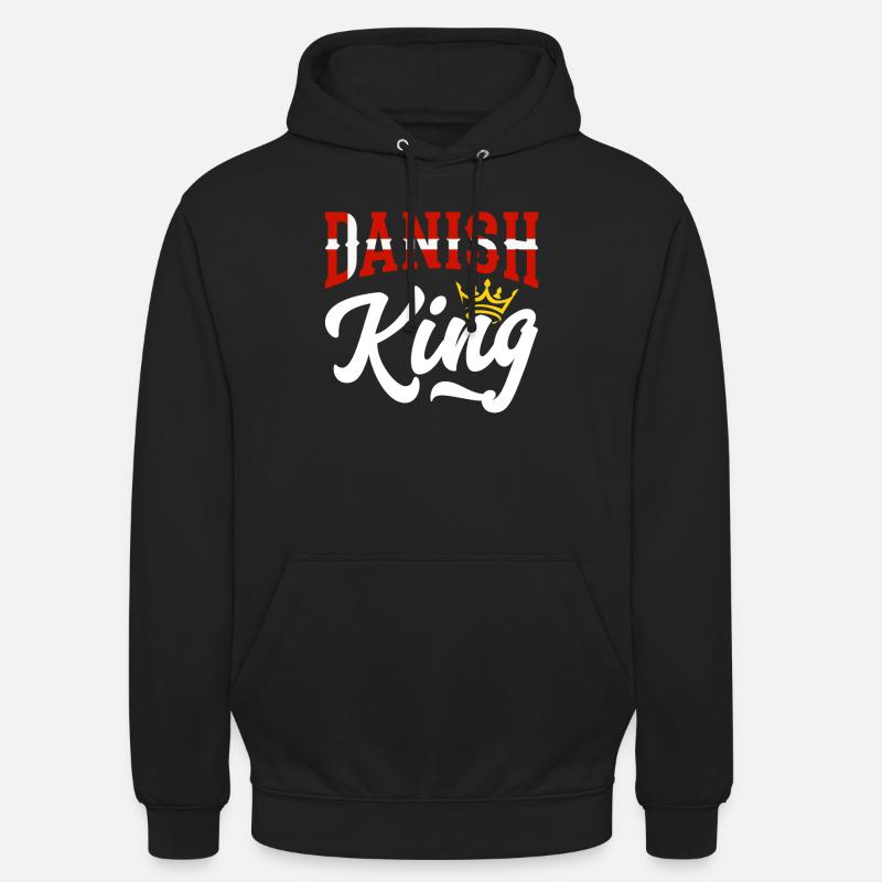 Danish King Denmark Danish Denmark Flag - Unisex Hoodie - black