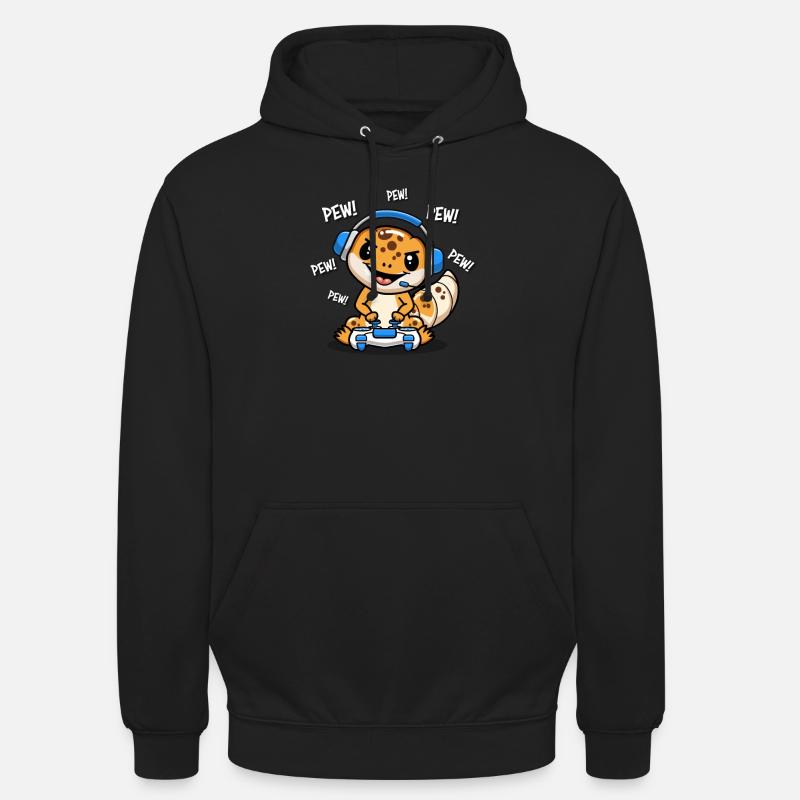 Gecko léopard - Sweat-shirt à capuche unisexe - noir