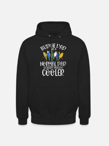Budgerigar Parakeet Bird Pet Gift - Unisex Hoodie - black